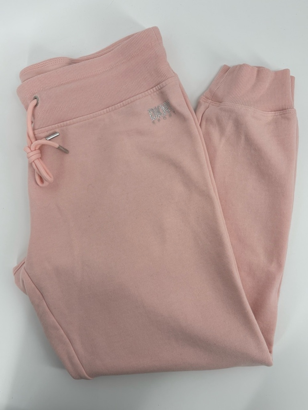 DKNY Sport Jogger Pant Bedazzled Logo Pink Women’s Medium